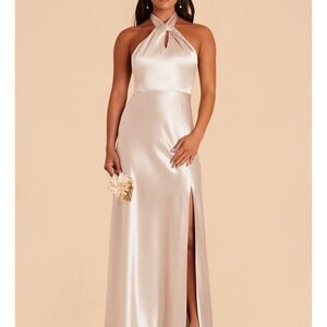 Birdy Grey Satin champagne Maxi Dress